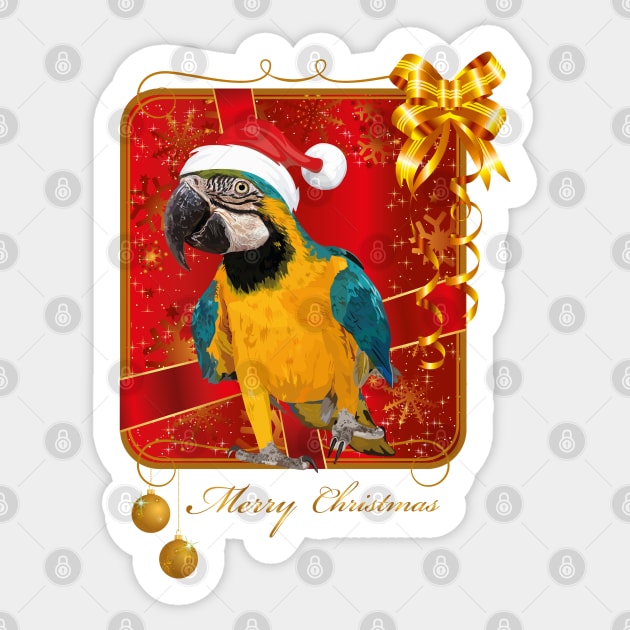 The blue-yellow macaw Sticker by obscurite